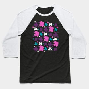 Floral pattern design - hand painted floral painting, flower illustration patterns Baseball T-Shirt